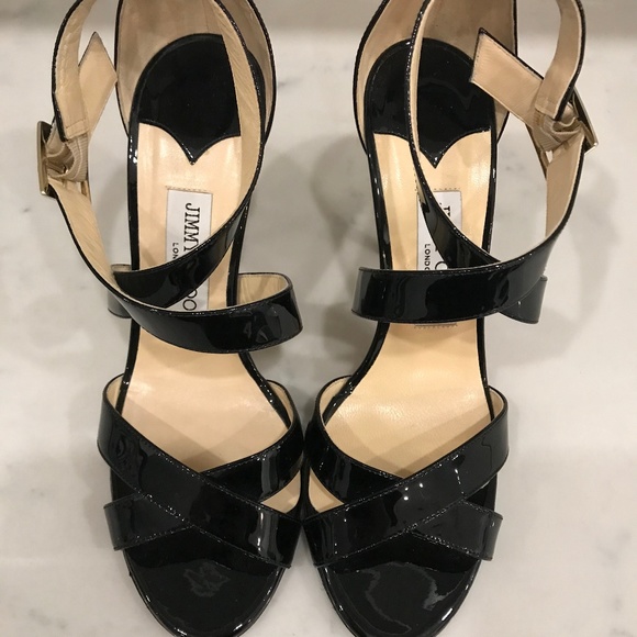 Jimmy Choo Patent Stiletto Sandals - Picture 2 of 7